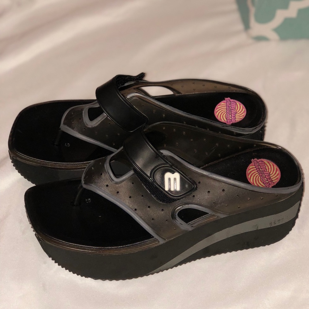 Melissa Black Slip-On Sandals